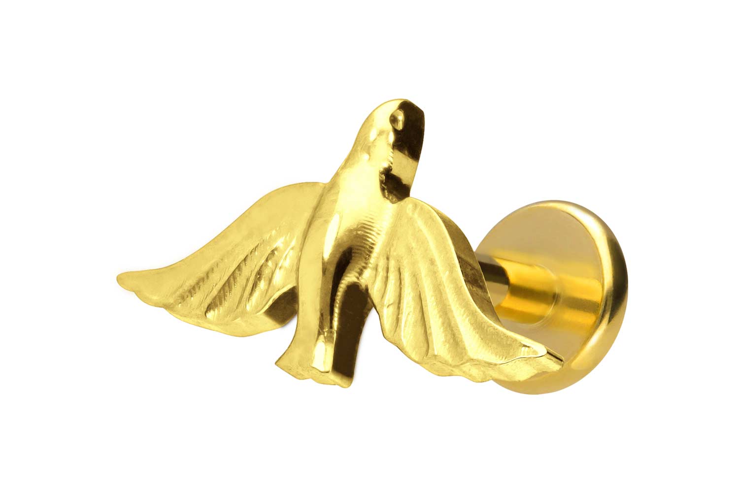 Titan Labret Piercing mit Innengewinde TAUBE